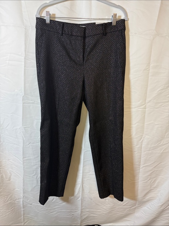 LOFT Pants - Black Textured Straight-Leg Dress Pants